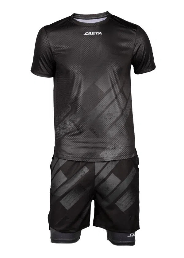 Men's Running Set - Shirt u0026 2-in-1 Shorts Black