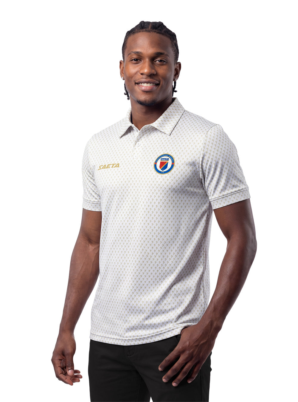 PRE-ORDER 2026 Hotel Men's Haiti Soccer Team Polo Shirt White