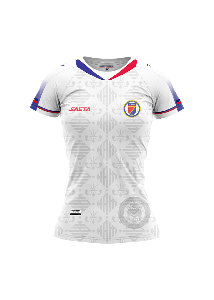 Saeta Women's Authentic Haiti National Soccer Team Jersey White XXL