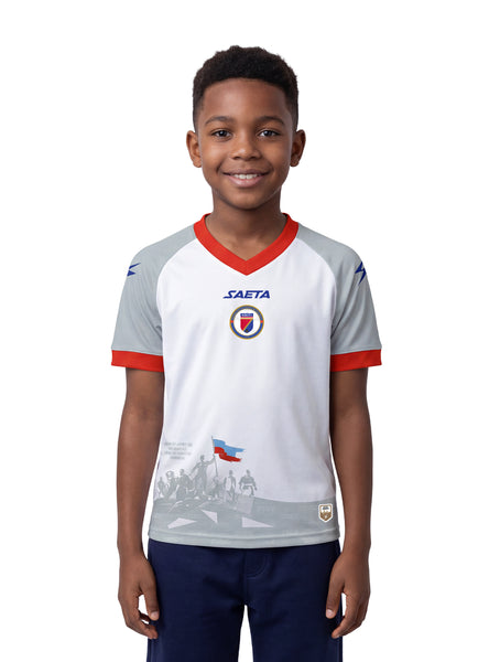 2026 Haiti National Soccer Team Kids Fans Jersey – White – SaetaUSA