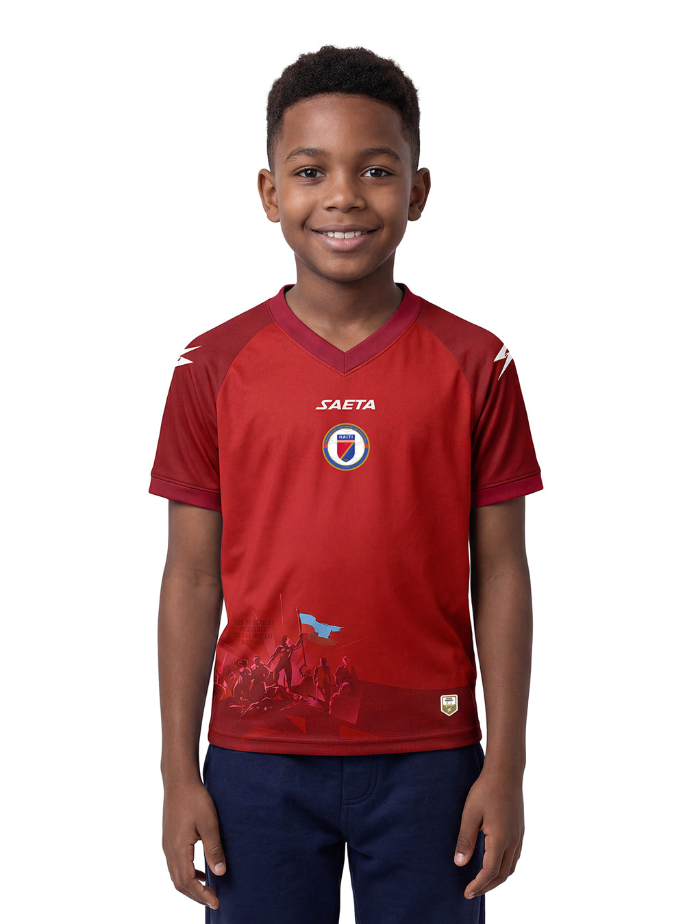 2026 Haiti National Soccer Team Kids Fans Jersey – Red