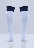 Soccer Socks – White / Dark Navy (1 Pair)